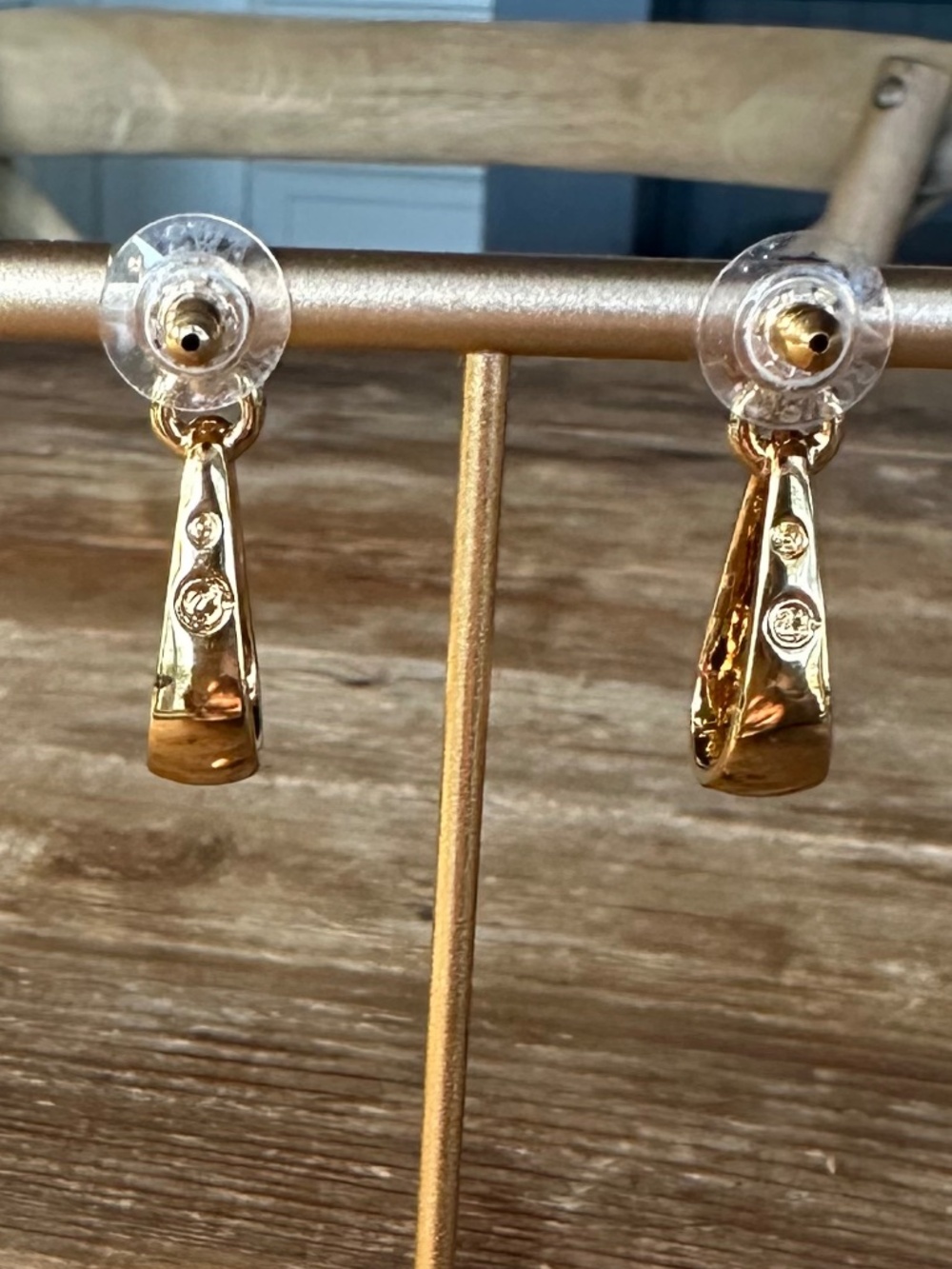 Swarovski Crystal Pavé Elongated Drop Earrings Gold Tone Statement Dangles - Picture 6 of 12